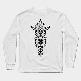 Symmetrical flower design Long Sleeve T-Shirt